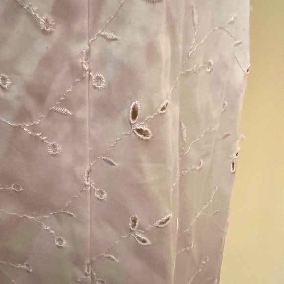 Betsey Johnson, vintage, zipper eyelet white pink dress. never worn mint. small. - Picture 6 of 14